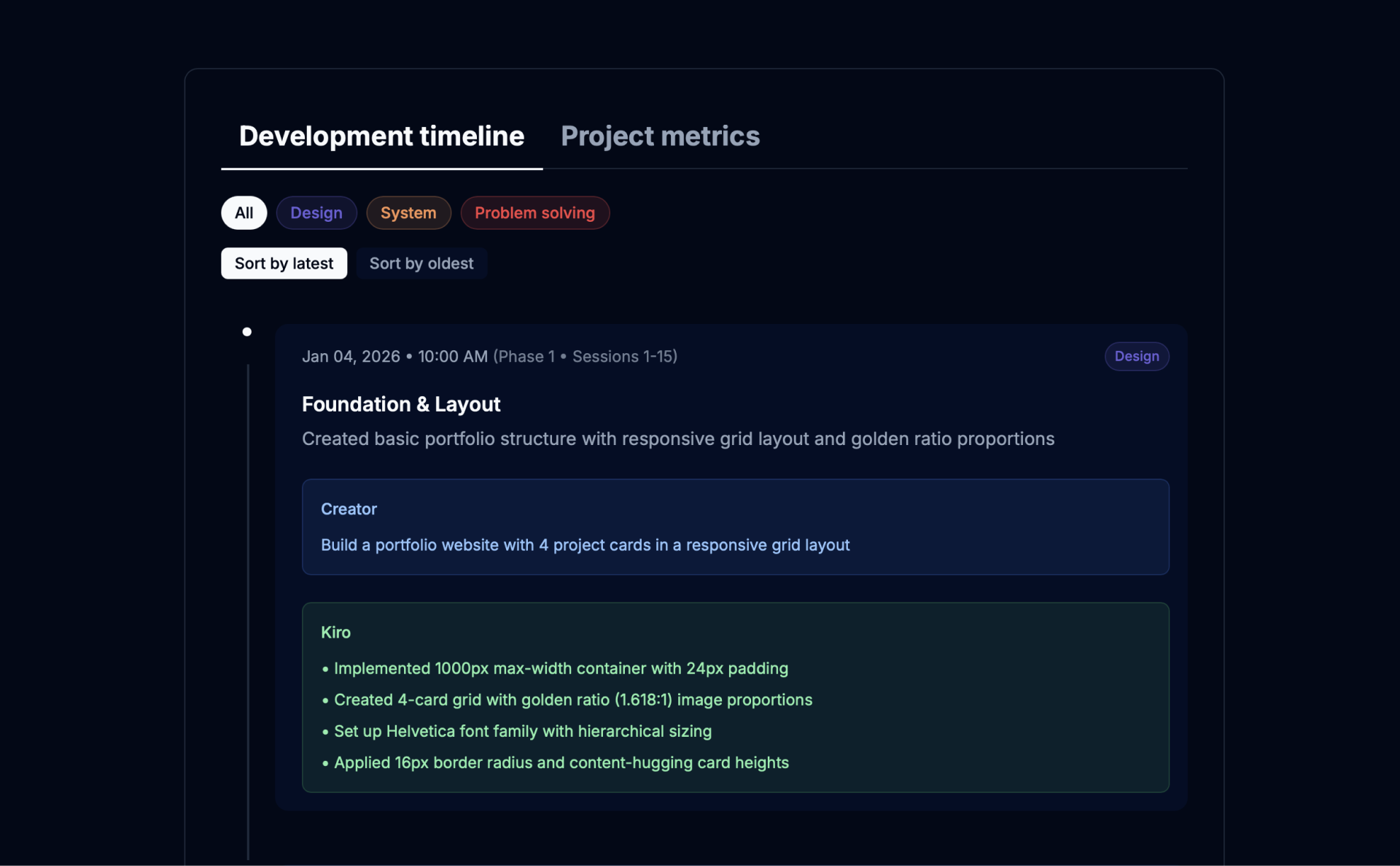Session History Capture